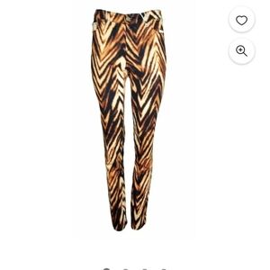 Anne Klein NWOT Straight Leg Animal Print Denim Jeans Size 4